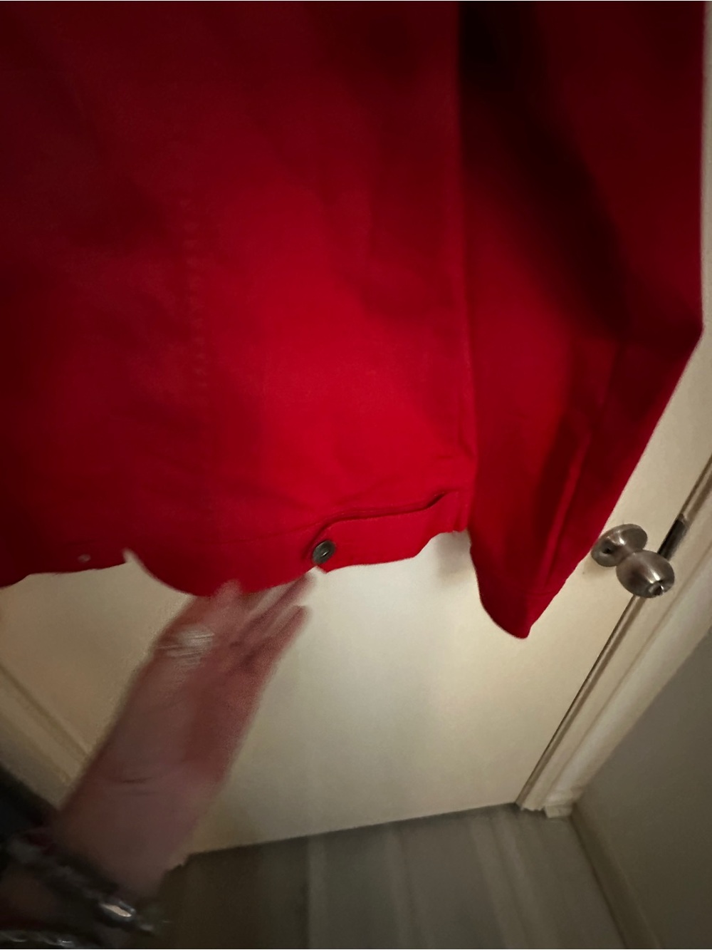 Red Button-Front Jacket - Picture 5 of 9